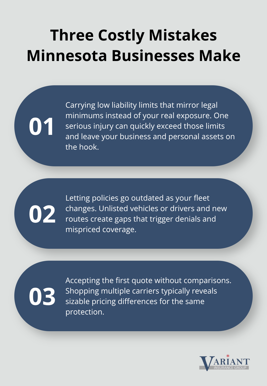Ordered list of the three most expensive commercial auto insurance mistakes - Commercial vehicle insurance
