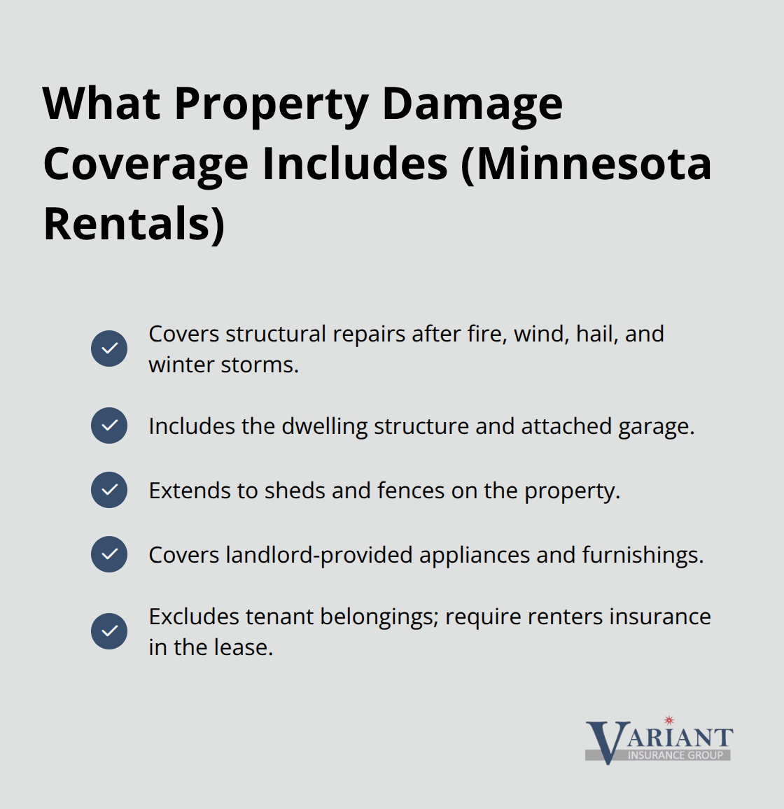 Key inclusions and exclusions in Minnesota landlord property damage coverage