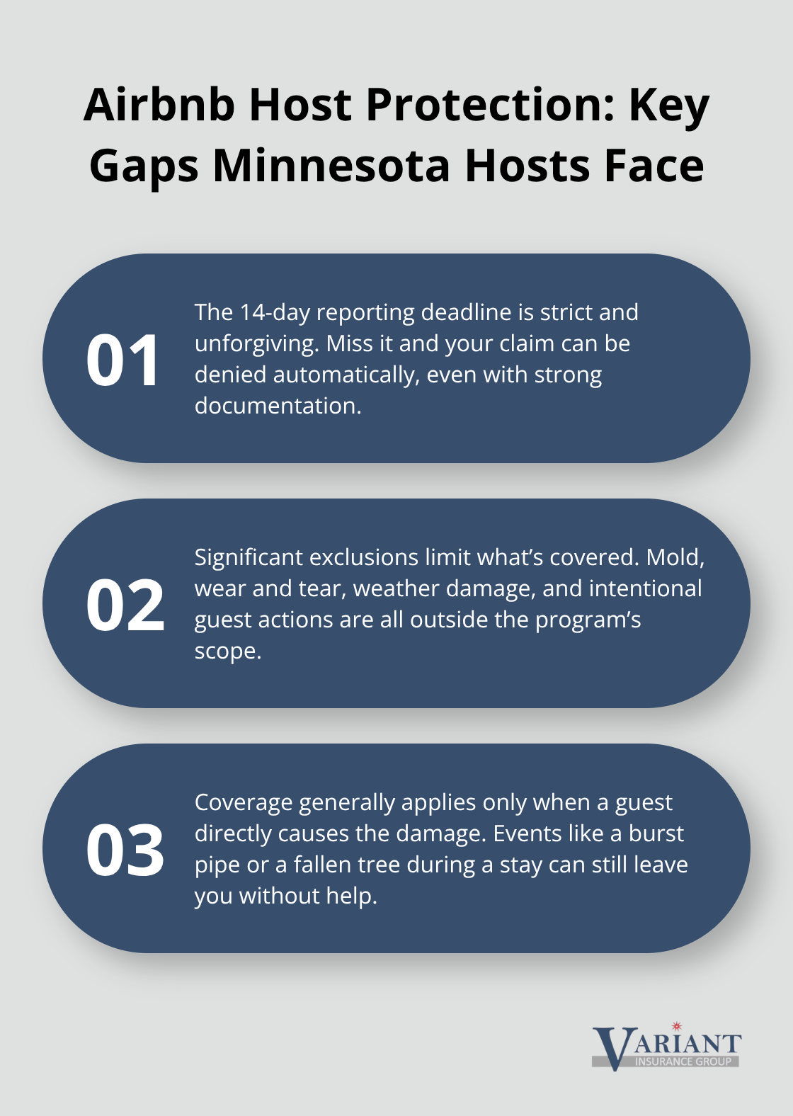 Summary of Airbnb Host Protection limitations affecting Minnesota hosts - airbnb guests property coverage