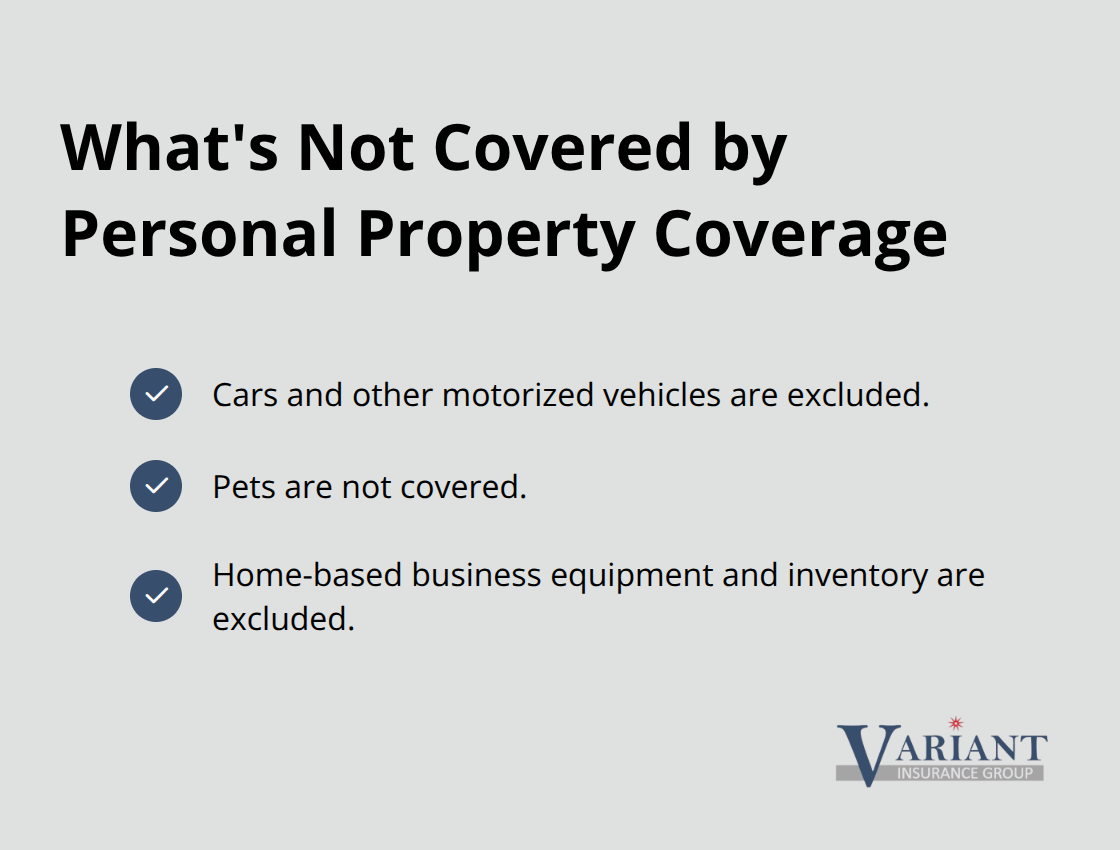 Common exclusions under personal property coverage - home insurance personal property coverage