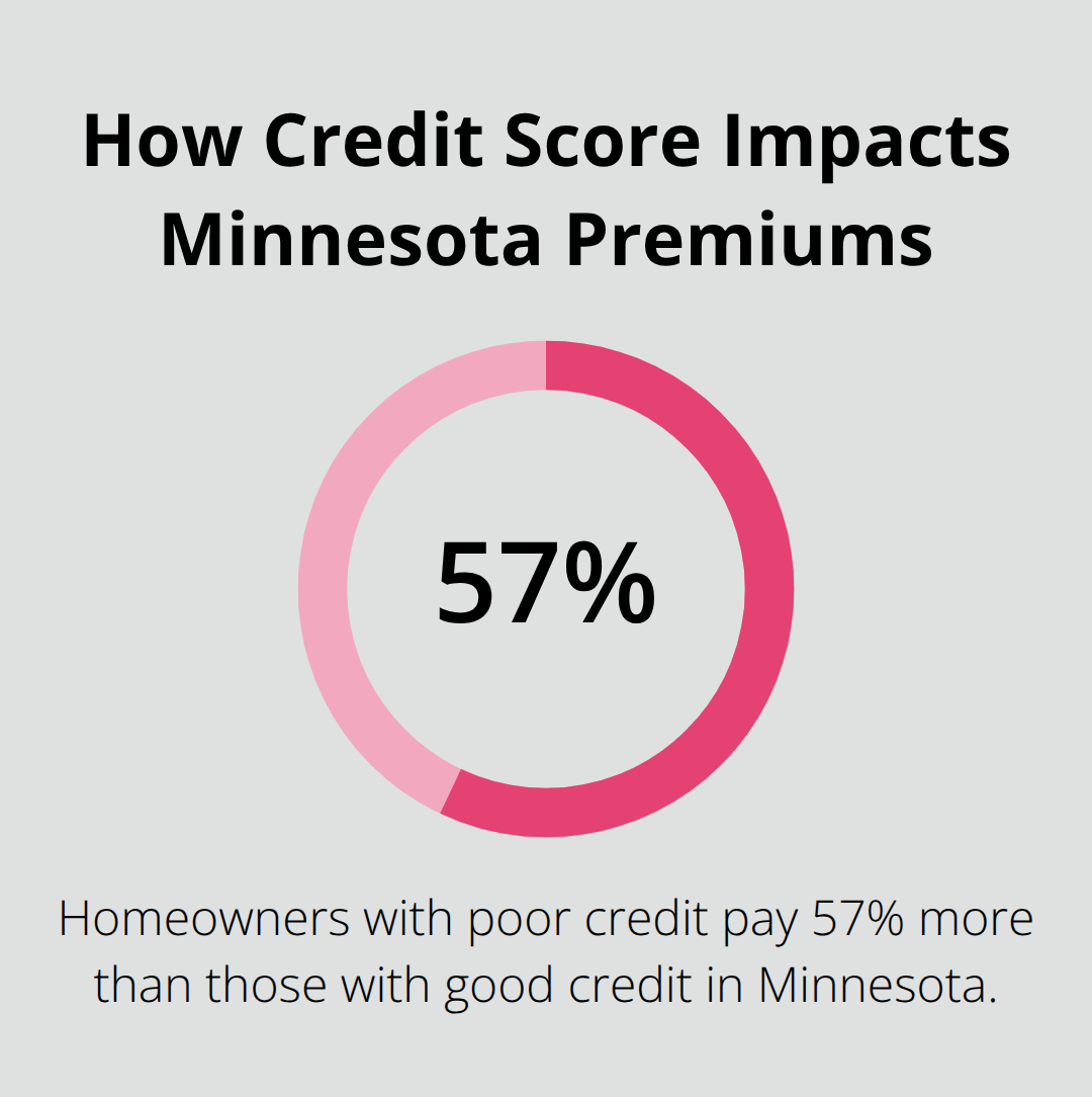 Percentage difference in premiums between poor and good credit - how much is homeowners insurance