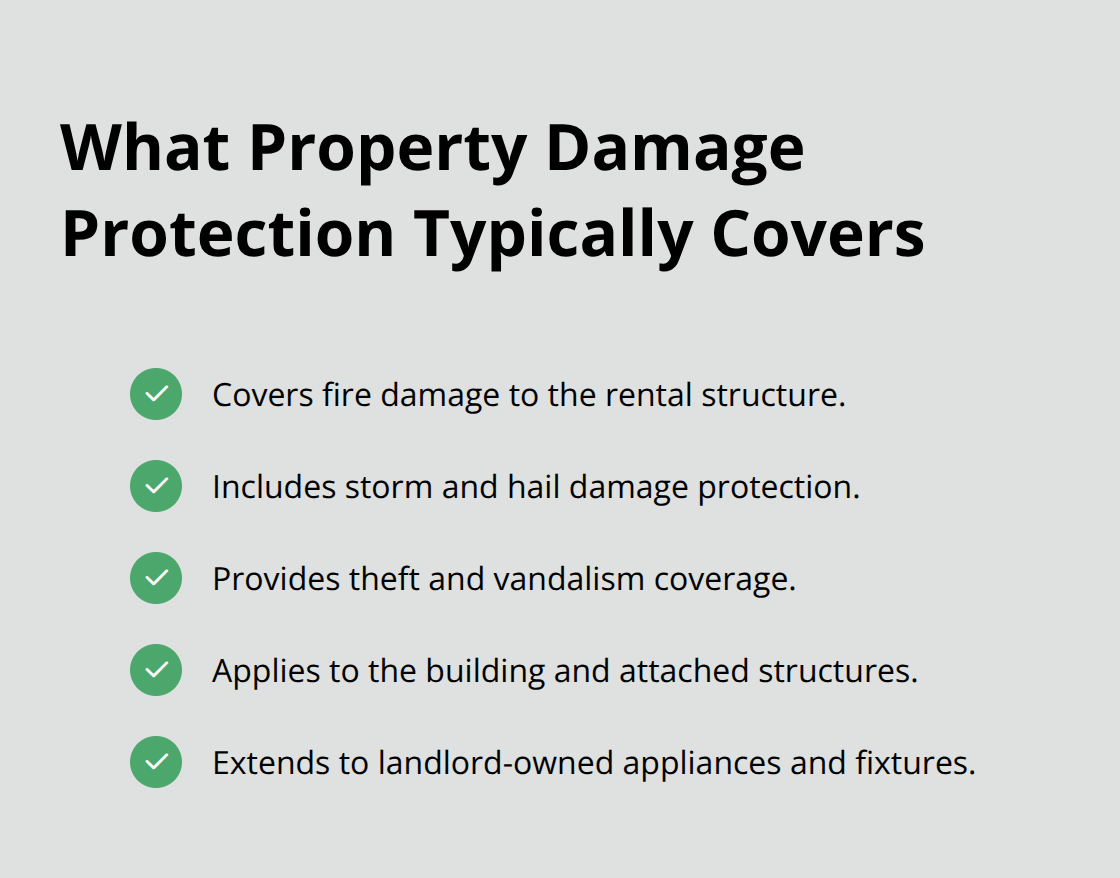 Checklist of common property damage protections in Minnesota landlord insurance.