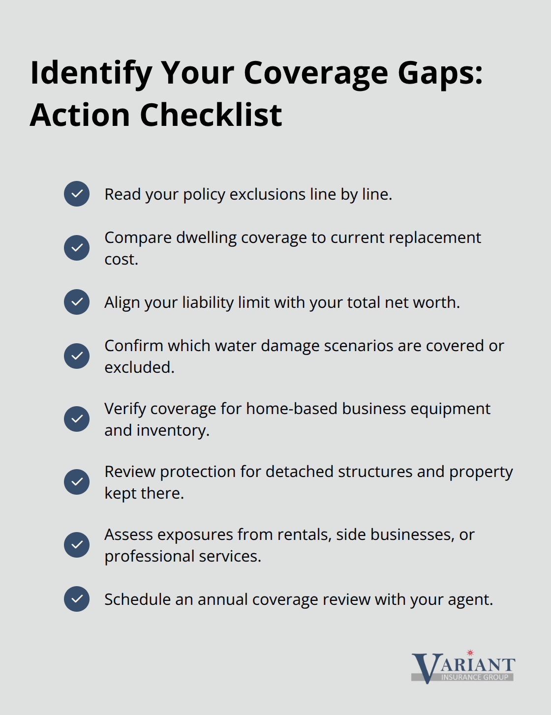 Checklist to help Minnesota homeowners spot property and liability insurance gaps
